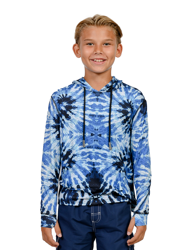Blue tie dye boys' hoodie. Top seller