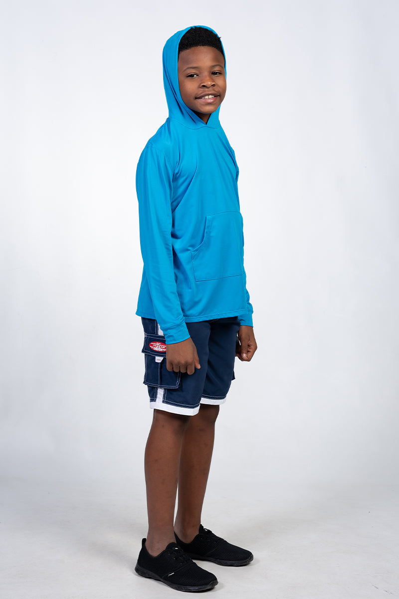 Electric blue hoodie shirt