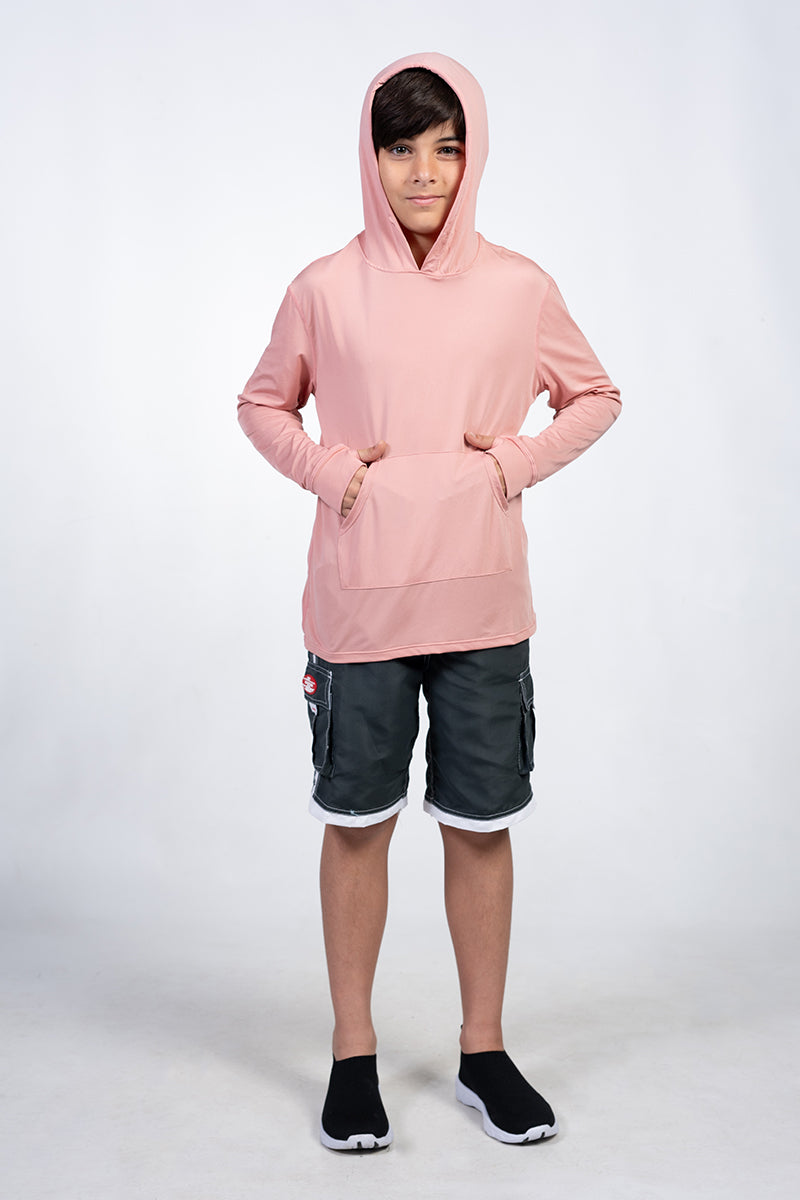 Salmon hoodie shirt