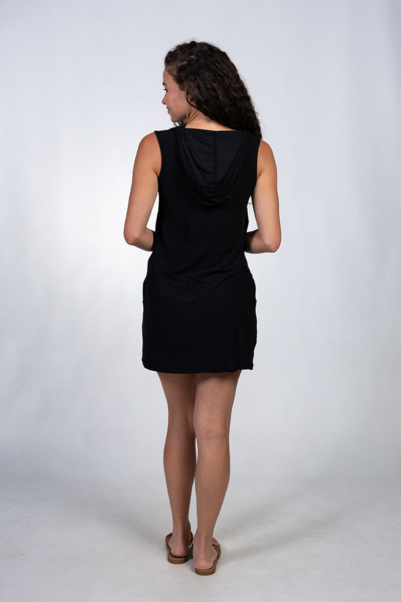 Sleeveless hoodie dress