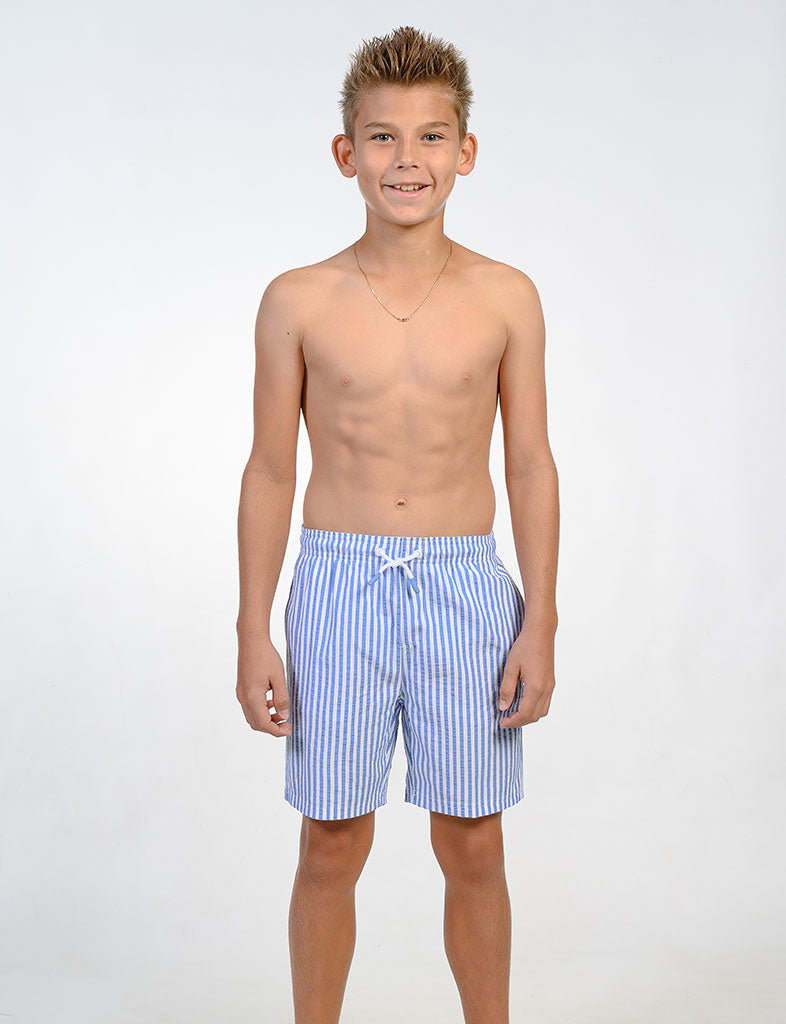 Boys Striped Swim Shorts