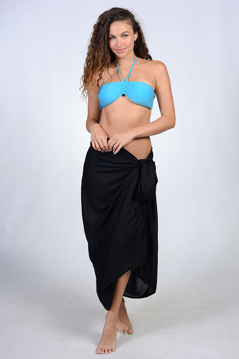 All black large sarong wrap
