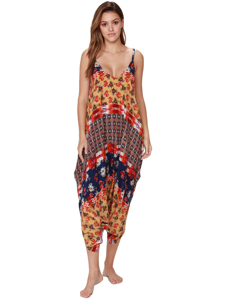 Printed harem jumpsuit