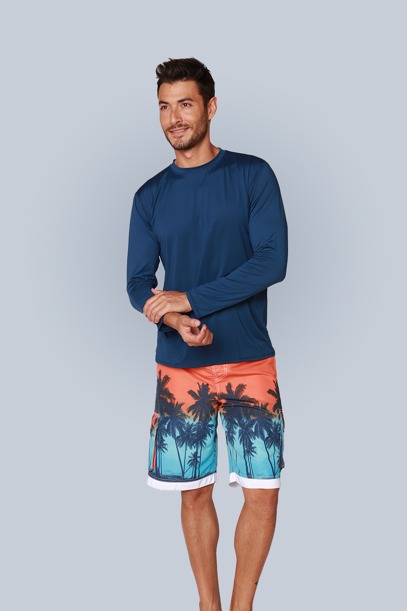 Men's Long Sleeve Sun Shirts in many solid colors