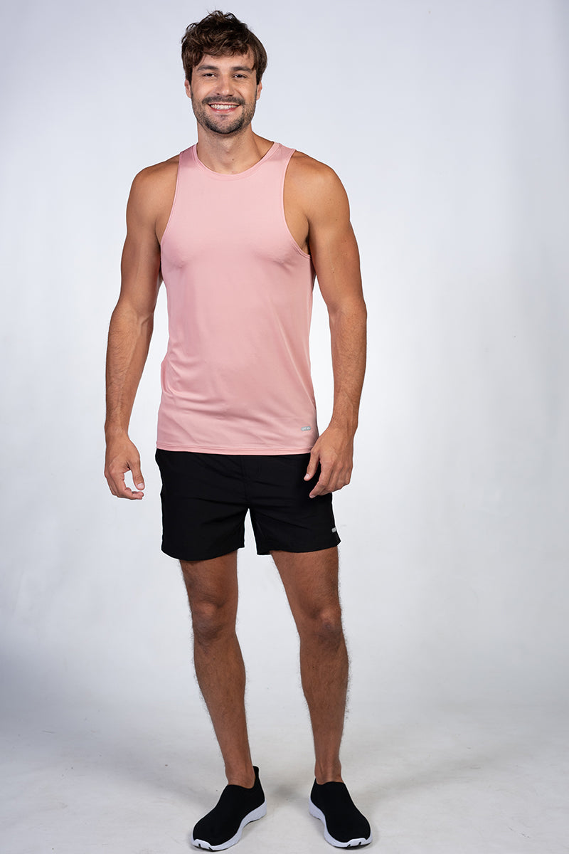 Men's salmon tank shirt