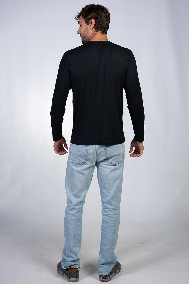 Brushed long sleeve crew neck