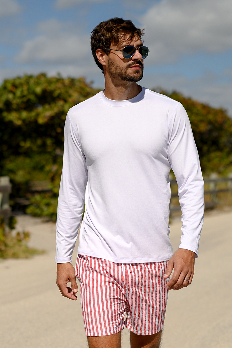Brushed long sleeve crew neck