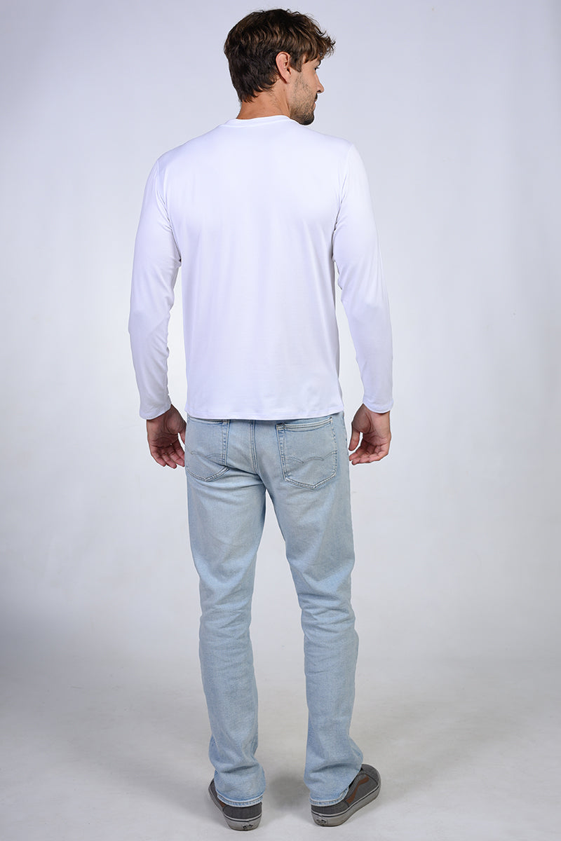 Brushed long sleeve crew neck