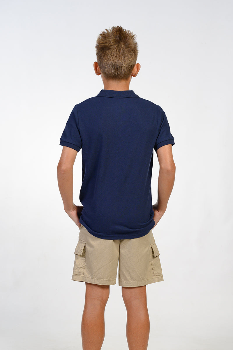 Boy's short sleeve polo for school