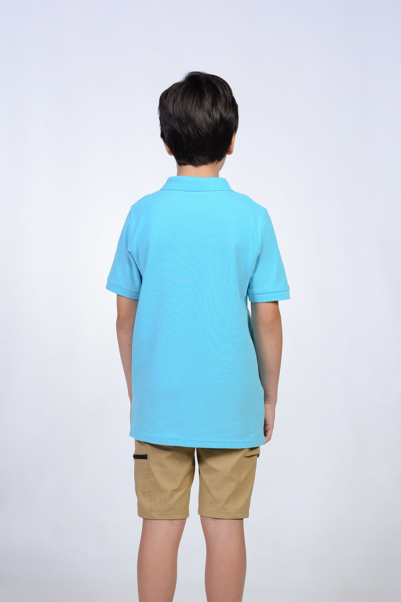 Boy's short sleeve polo for school