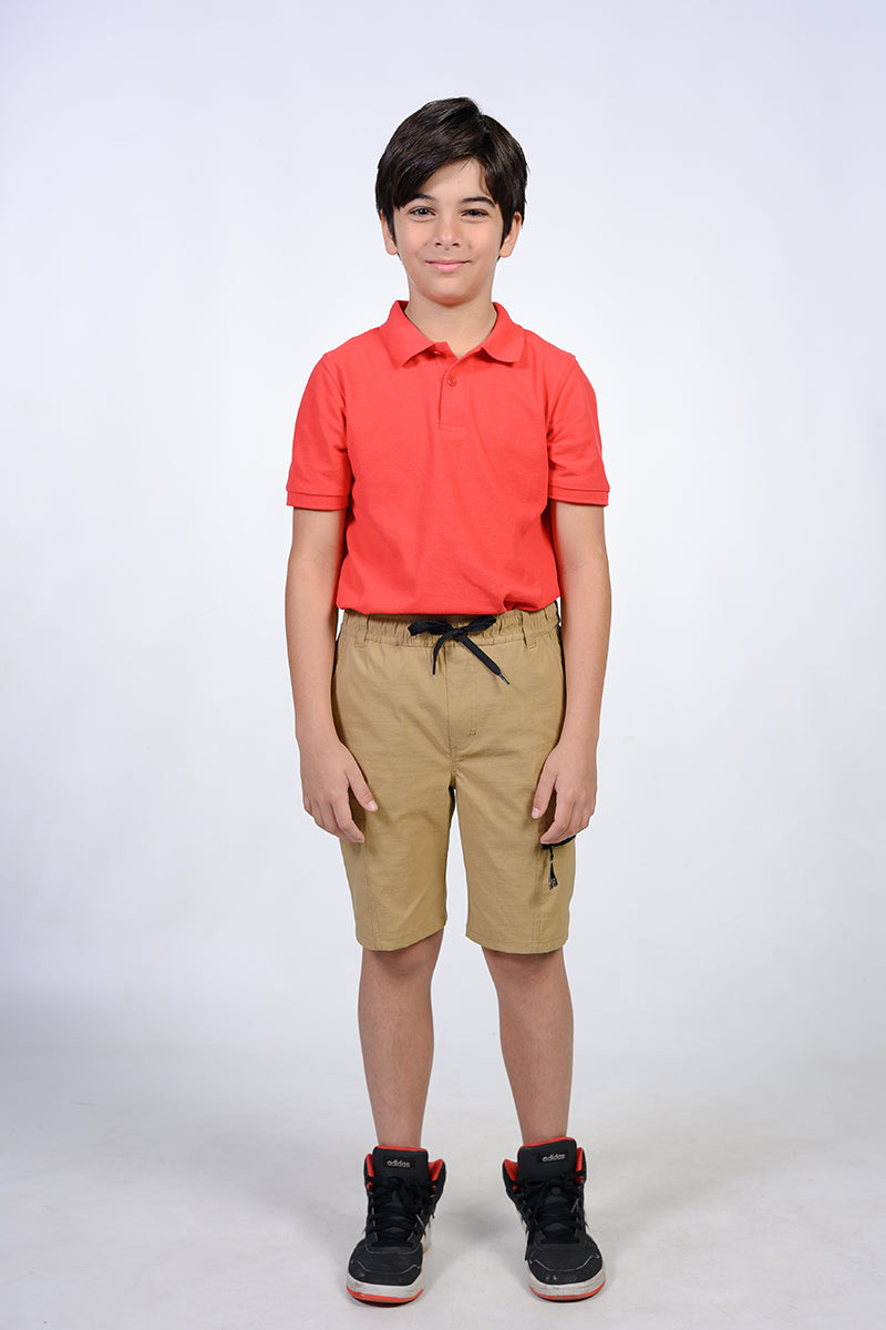 Elastic waist shorts for boys