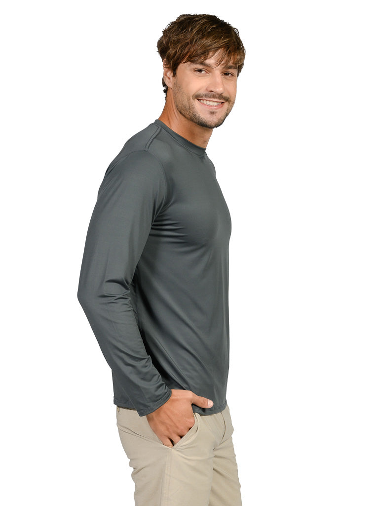 Men's Long Sleeve Sun Shirts in many solid colors