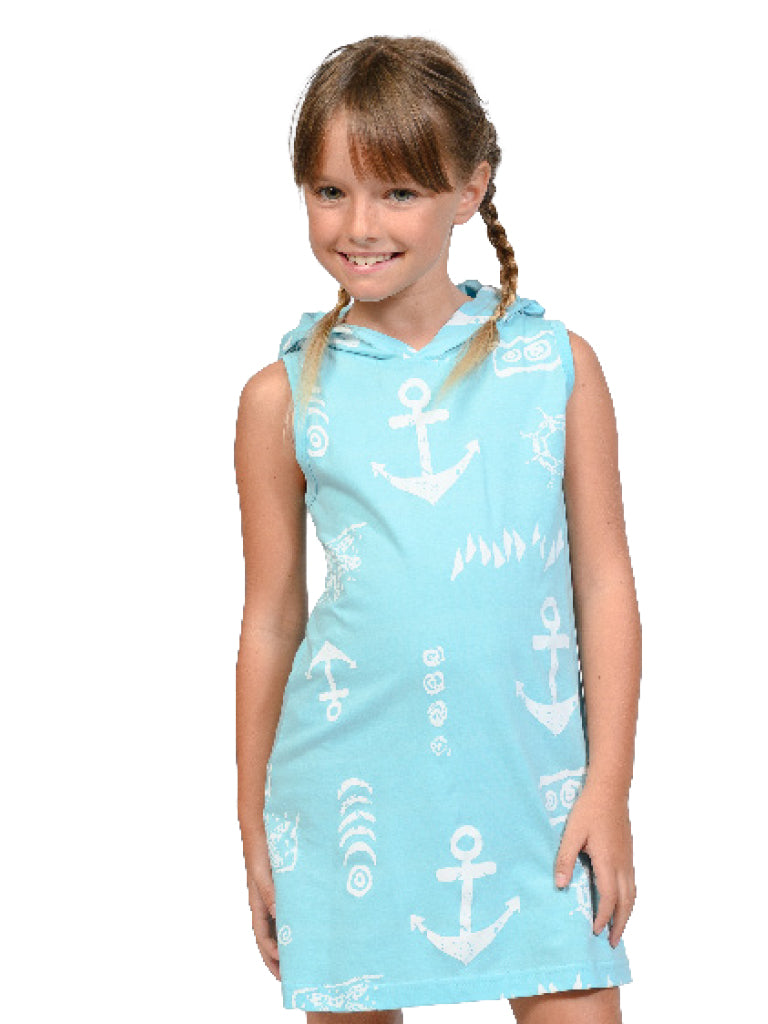 Print jersey hoodie dress for girls INGEAR Print jersey hoodie dress for girls INGEAR