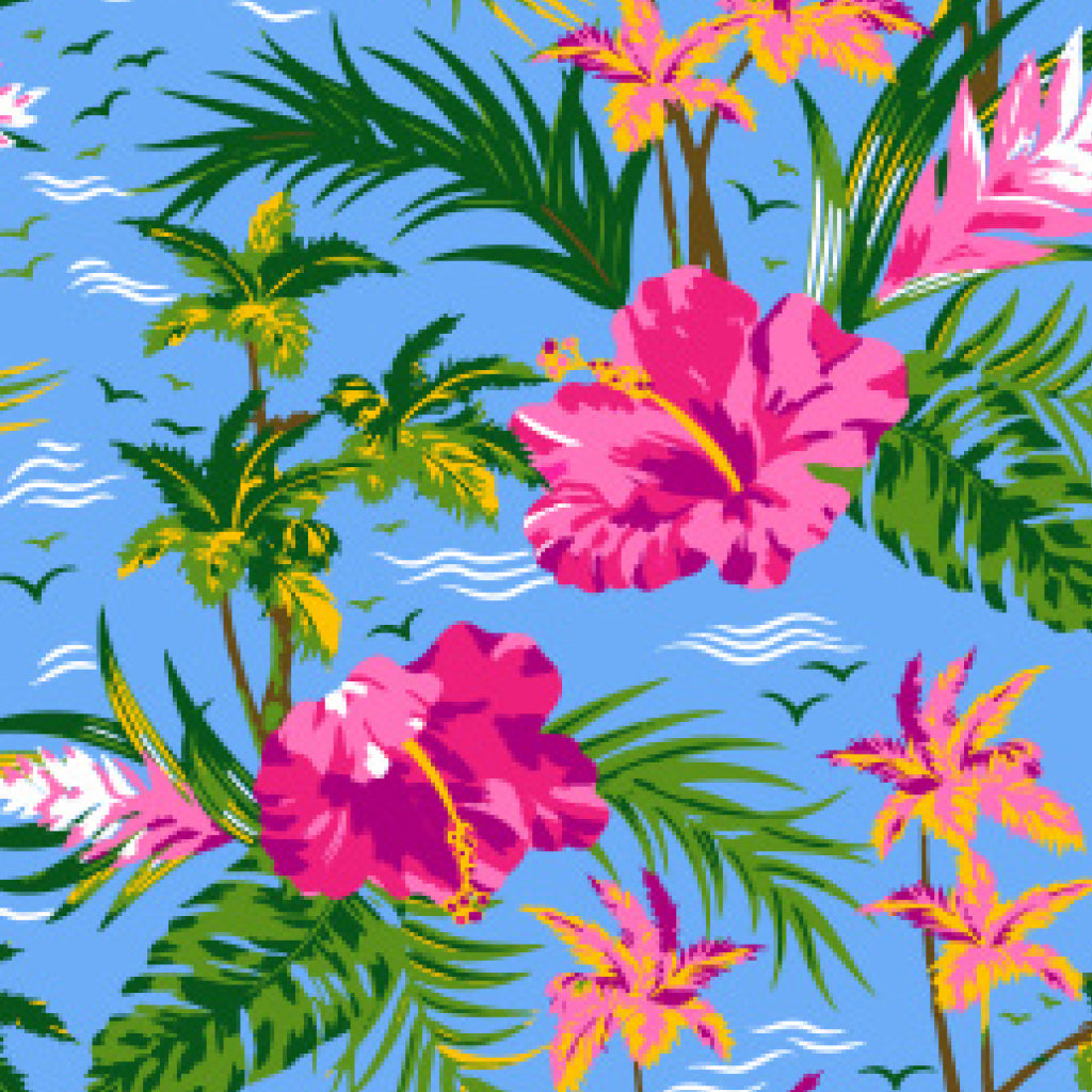 #566 "Hibiscus Tropical" print