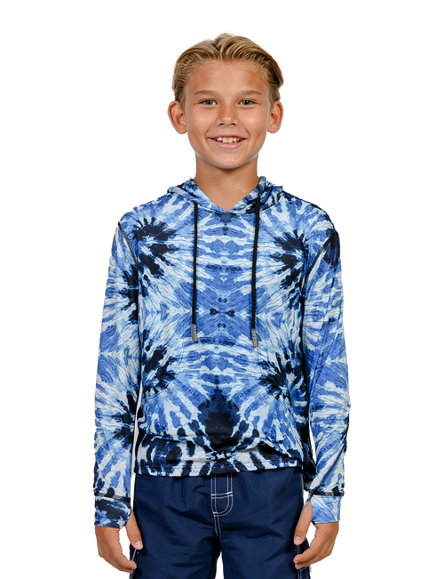 Blue tie dye boys' hoodie. Top seller