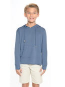 Marine blue hoodie for boys