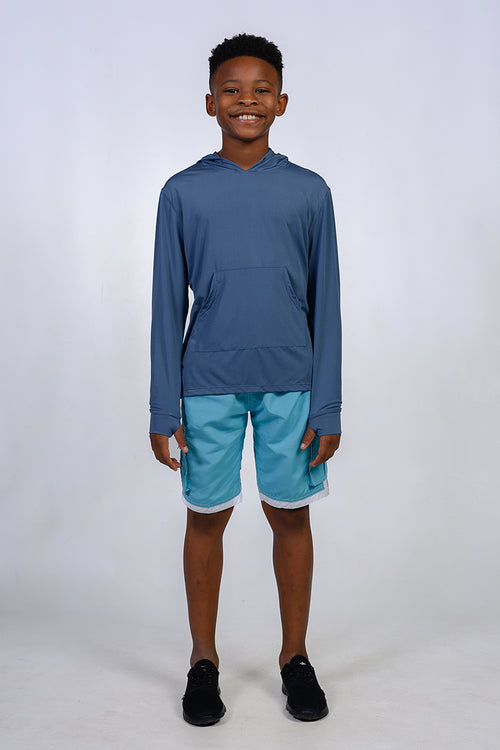 Marine blue hoodie shirt