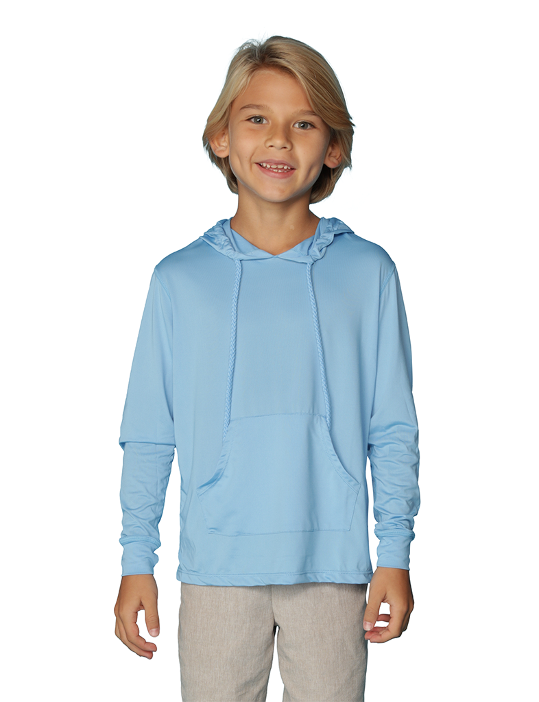 Sky color hoodie for boys