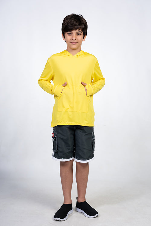 Yellow hoodie shirt