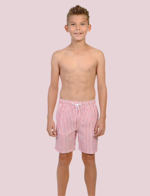 Boys Striped Swim Shorts