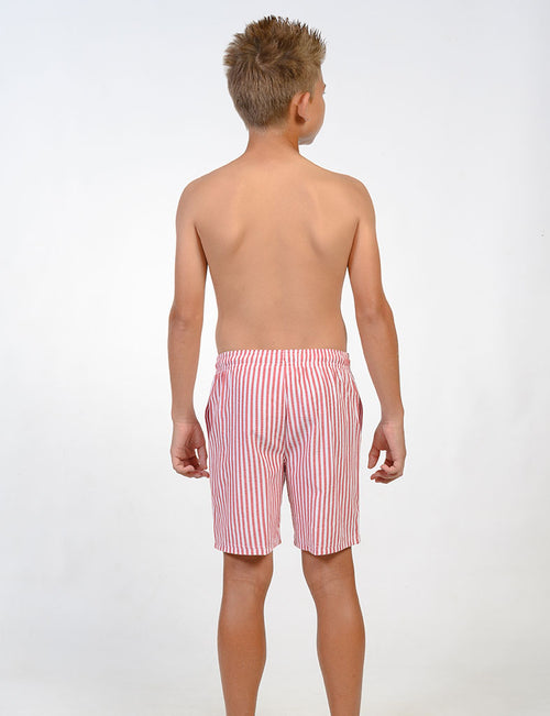 Boys Striped Swim Shorts