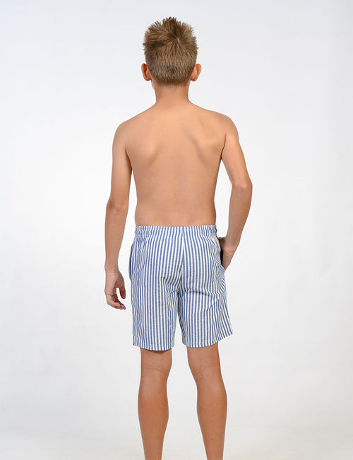 Boys Striped Swim Shorts