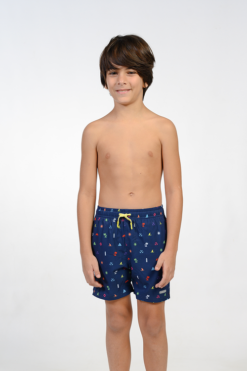 Boys Printed Swim Shorts