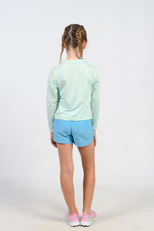 Print and detailed Long Sleeve Crew neck Sun-Shirts