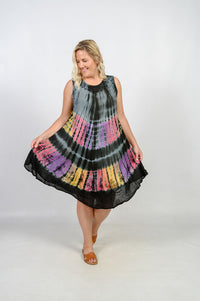 Tie Dye Umbrella Dress