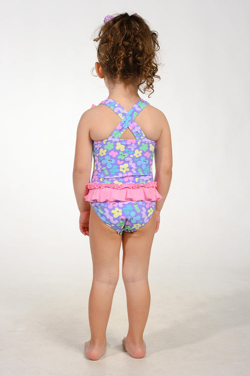 Girls' Ruffle Bow One Piece