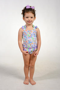 Girls' Ruffle Bow One Piece
