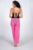 Micromesh printed pull-on pants