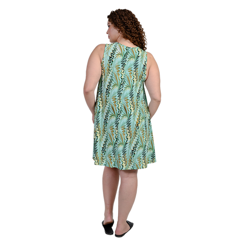 IPK305 09 short length umbrella dress, back view