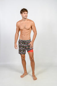 Swim shorts with inside boxer