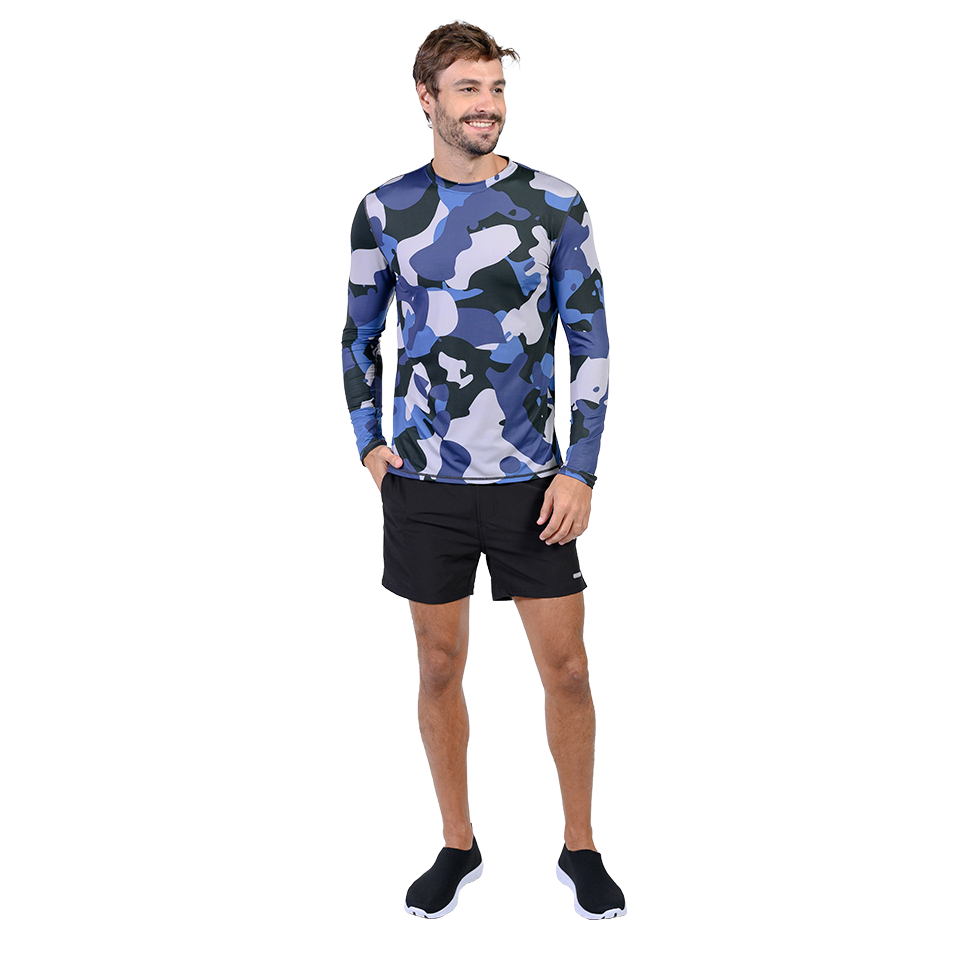 Men's Printed Long Sleeve Ultra Light Weight Sun Shirts