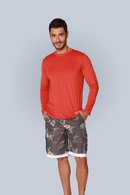 Men's Long Sleeve Ultra Loose Sun Shirts in many solid colors