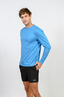 Men's UPF 50+ UV Sun Protection Outdoor Long Sleeve Performance T-Shirt in birdseye fabric