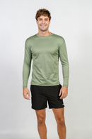 Men's UPF 50+ UV Sun Protection Outdoor Long Sleeve Performance T-Shirt in birdseye fabric