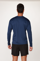 Men's UPF 50+ UV Sun Protection Outdoor Long Sleeve Performance T-Shirt in birdseye fabric