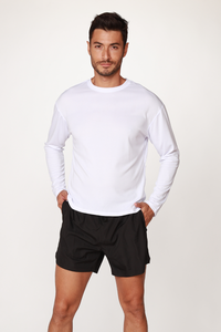 Men's UPF 50+ UV Sun Protection Outdoor Long Sleeve Performance T-Shirt in birdseye fabric