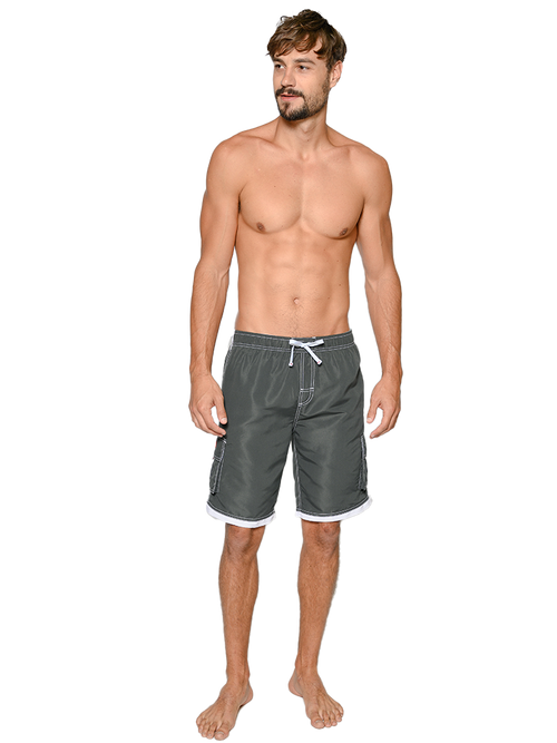 Men's Elasticized Board Shorts in bright solid colors