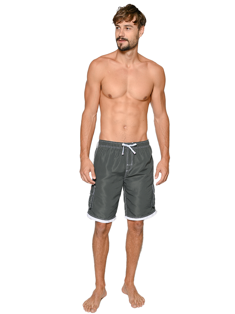 Men's Elasticized Board Shorts in bright solid colors