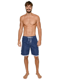 Men's Elasticized Board Shorts in bright solid colors