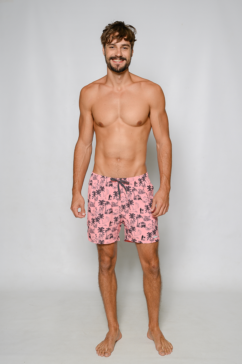 Swim shorts with inside boxer