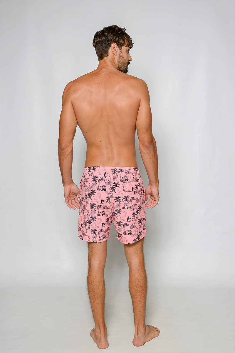 Swim shorts with inside boxer