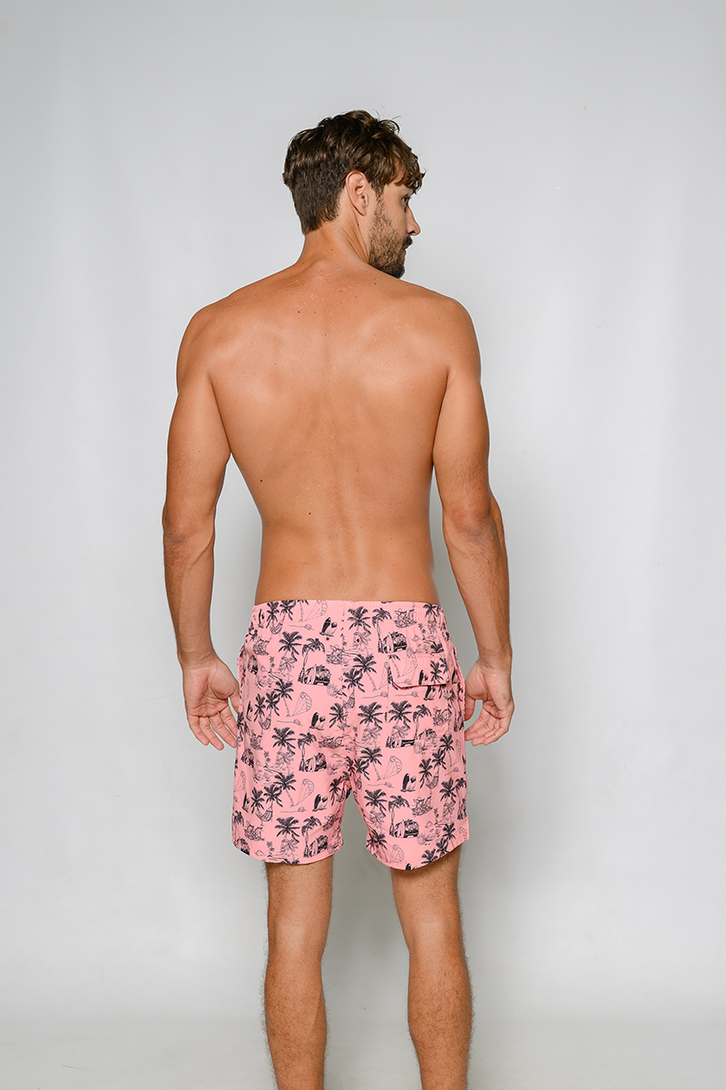 Swim shorts with inside boxer