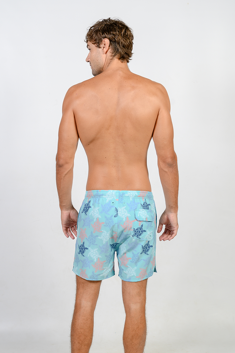 Swim shorts with inside boxer