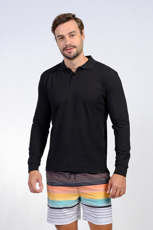 Men's Long Sleeve Polo