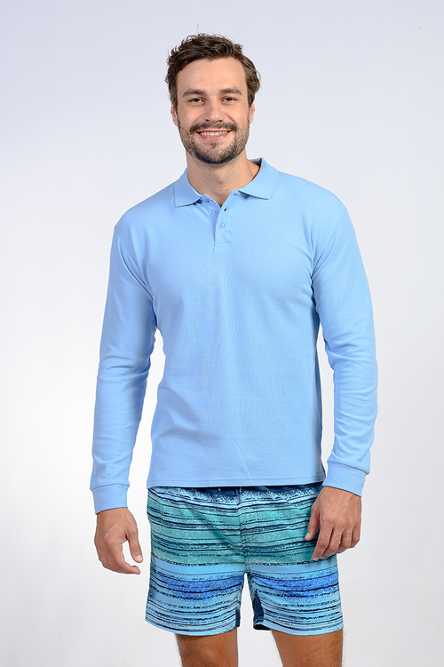 Men's Long Sleeve Polo