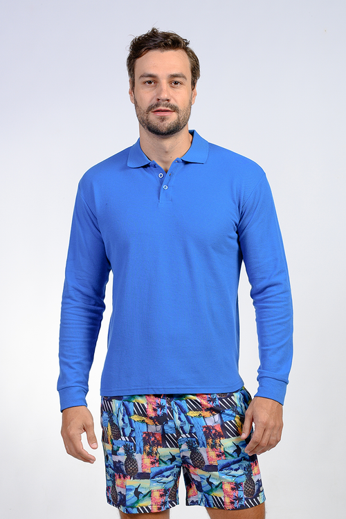 Men's Long Sleeve Polo